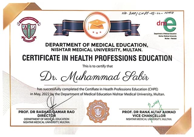 Certificate in Health Professions Education (CHPE)