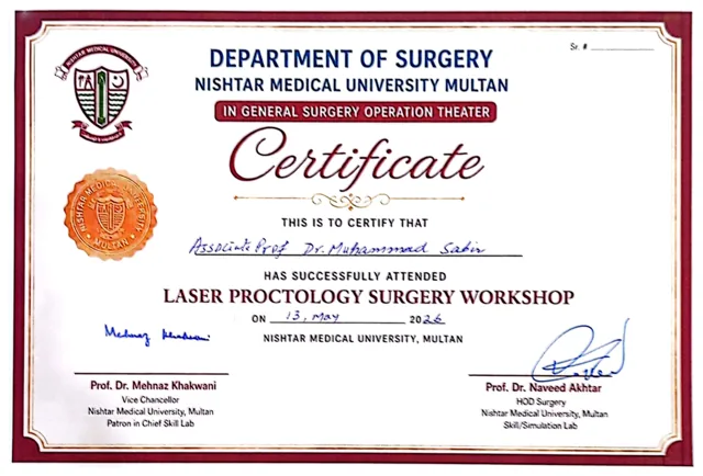 Laser Proctology Surgery Workshop